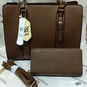 🆕🌹 Coffee Fashion Boxy Handbag & Wallet